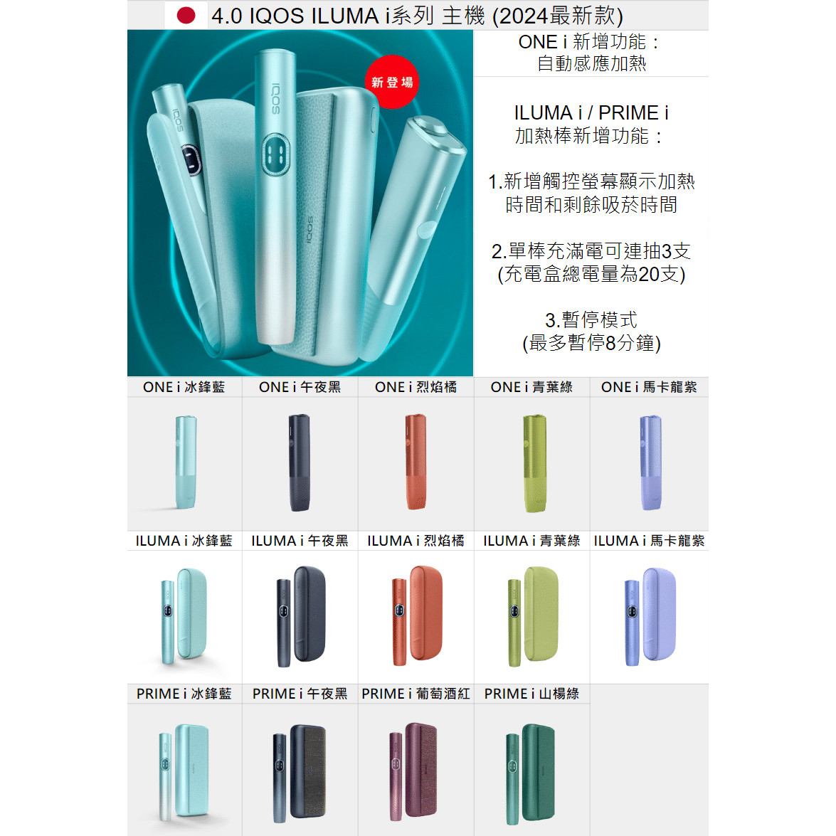 <p>IQOS主機 ILUMA i / ILUMA i One / ILUMA I PRIME</p>